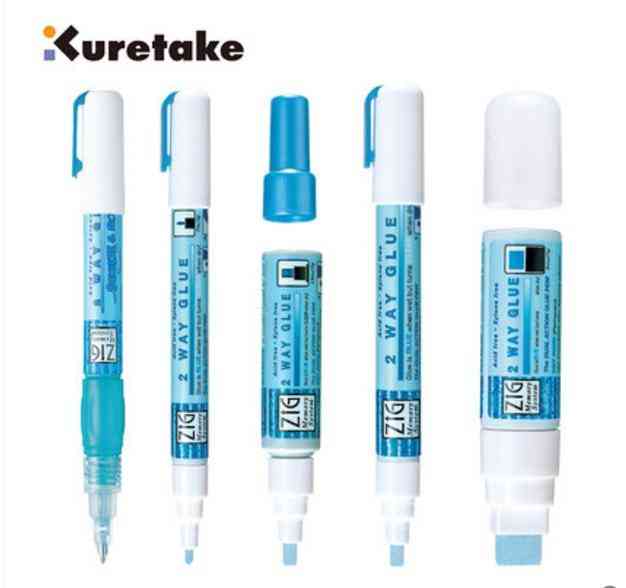 Zig Kuretake Memory System 2 Way Glue Pen Japan 1mm 2mm 4mm 15mm